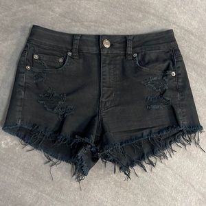 American Eagle Black Hi-Rise Festival Black Jean